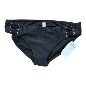 Raisins Girls Black Newport Bikini Bottom Lace Up Side Swimsuit Separates Sz 16